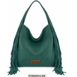 Wrangler Shiloh Fringe Studded Bag - Turquoise