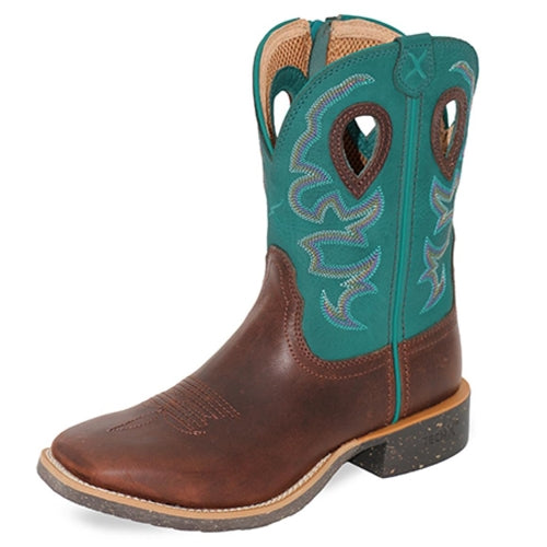 Twisted X Women's 9" Tech X2 Zip Boot - Chocolate Truffle/Ocean