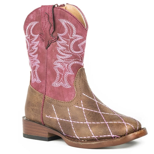 Roper Square Toe Crosscut Raspberry