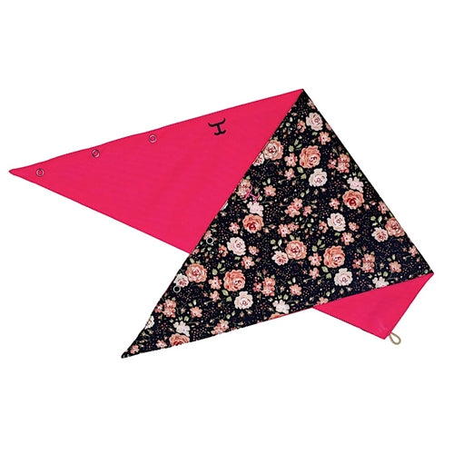Just Country Carlee Double Sided Scarf Navy Peonies / Hot Pink