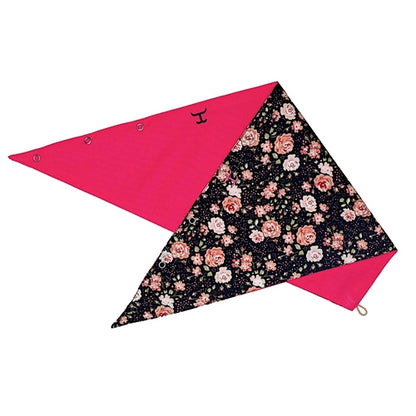 Just Country Carlee Double Sided Scarf Navy Peonies / Hot Pink