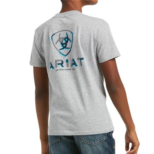 Ariat Boys Glitch Tee Athletic Heather