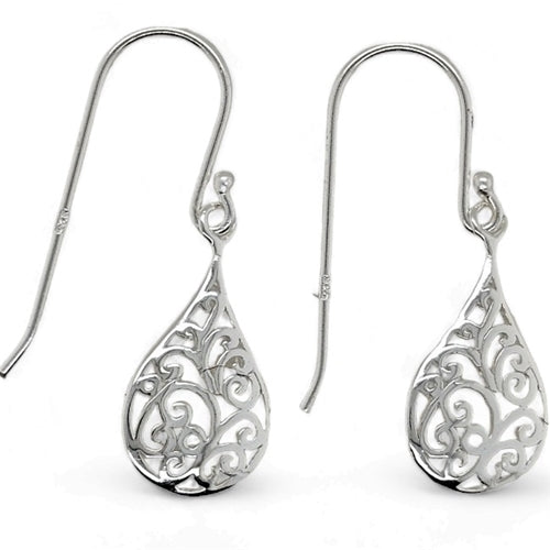 MCJ Sterling Silver H/Polish Sml Drop Earings