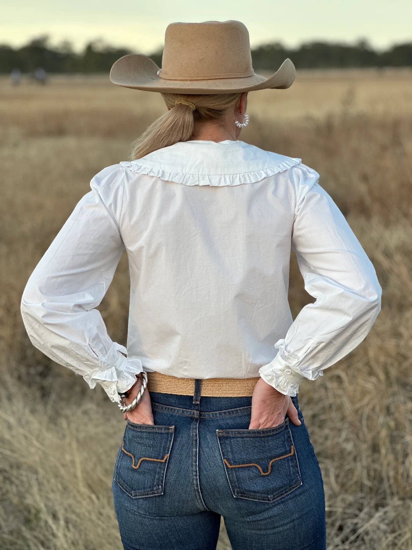 Black Colt Clothing Clementine Long Sleeve Shirt - White