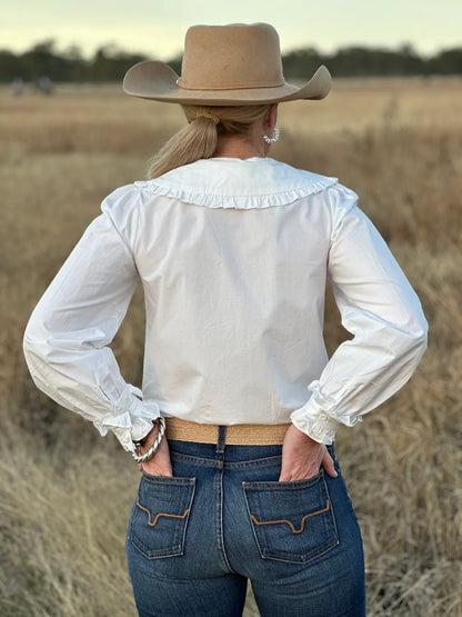 Black Colt Clothing Clementine Long Sleeve Shirt - White