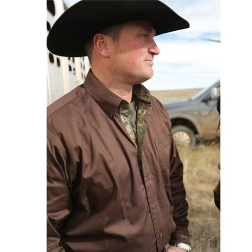 CINCH Outdoor Classic Fit Brown L/S Shirt