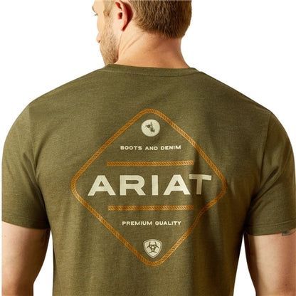 Ariat men's Roped Diamond T-Shirt - Military Heather