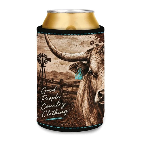 Limestone Stubby Cooler bull print