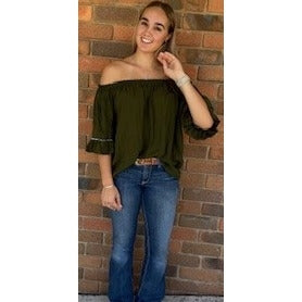 Monique Fashion Top - Olive