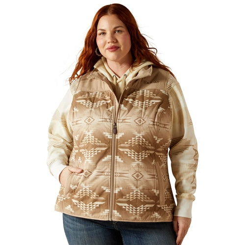 Ariat Ladies Crius Savannah Tan Dune Print Insulated Vest