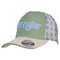 Wrangler Nat High Profile Ponytail Trucker Cap - Sage/Off White