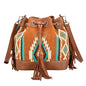 Wrangler Maya Aztec Bucket Bag -Tan
