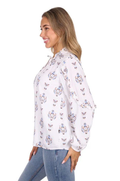 Pure Western Women's Keeley L/S Blouse - Ivory