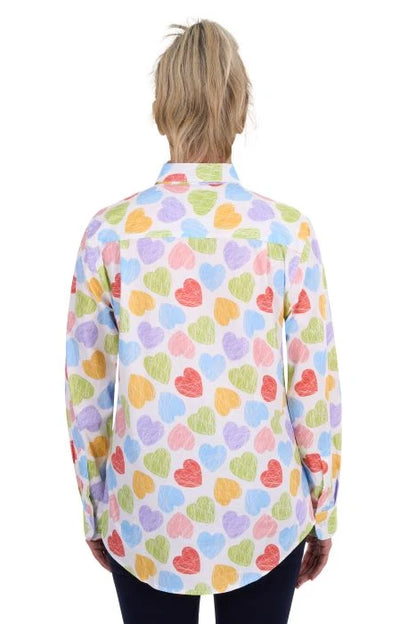 Women's Polly 1/2 PLKT Long Sleeve Shirt - Multi