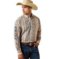 Ariat Men's Team Westlee Classic Fit Long Sleeve Shirt Khaki / Turquoise