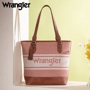 Wrangler Logo Waxed Canvas Tote - Pink