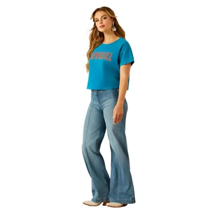 Ariat Women's Cowgirl Short Sleeve Tee Enamel Blue