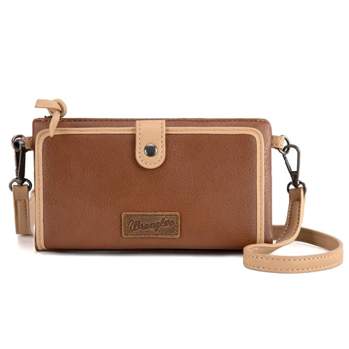 Wrangler Crossbody Wallet Cardholder - Brown