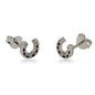 MCJ Sterling Silver Tiny Horseshoes Studs