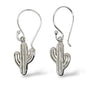 MCJ Sterling Silver Saguaro Cactus Drop Earrings
