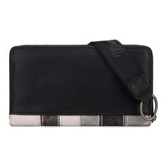 Wrangler Denim Patchwork Wallet - Black