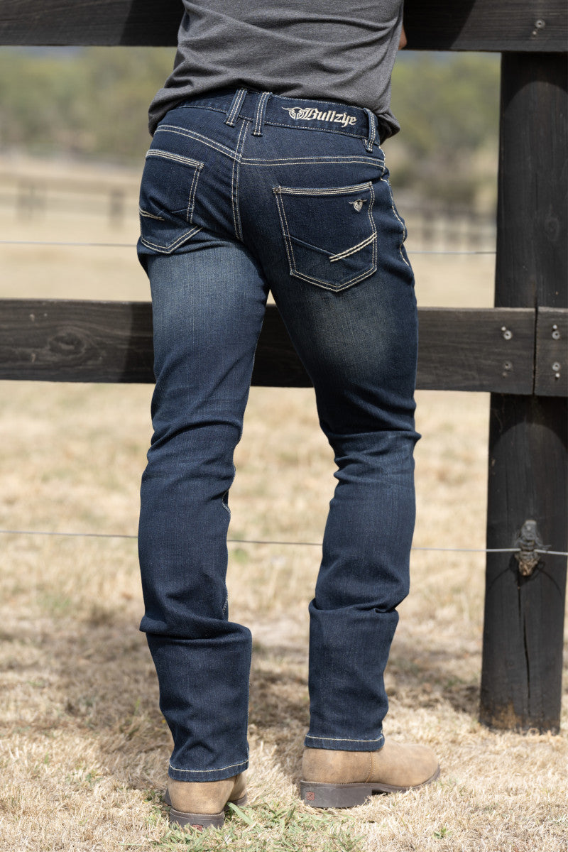 Bullzye Mens Charger Slim Straight Jeans 36 Leg