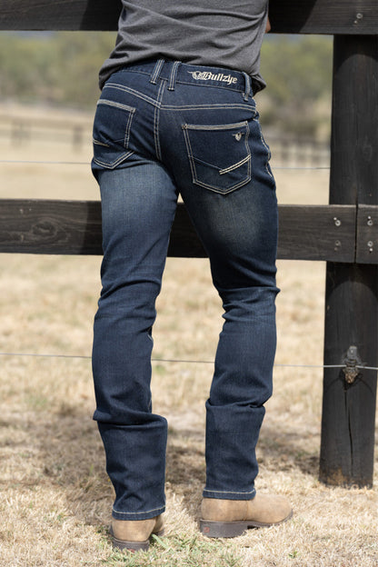 Bullzye Mens Charger Slim Straight Jeans 36 Leg