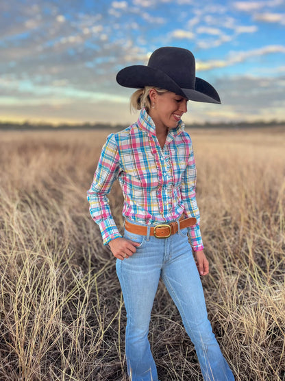 Black Colt Clothing Kirby Shirt - Pink/Blue/Yellow Plaid