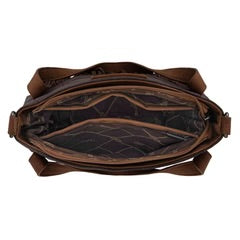 Wrangler "W" Stitch Fringe Two Tone Tote/Crossbody - Coffee