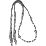 Martin Saddlery Braided Barrel Racing Reins GREY-WHITE