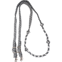 Martin Saddlery Braided Barrel Racing Reins GREY-WHITE