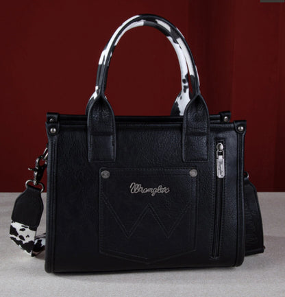Wrangler Cow Print Crossbody - Black