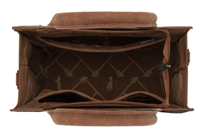 Wrangler Aztec Tooled Crossbody Bag - Tan