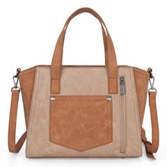 Wrangler "W" Stitch Two Tone Tote/Crossbody