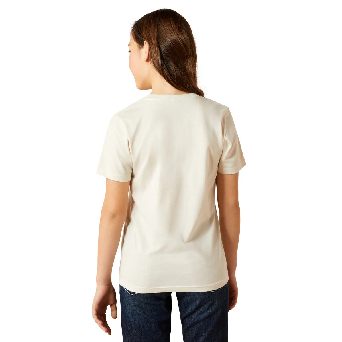 Ariat Girls Wild Like the West Short Sleeve Tee Natural