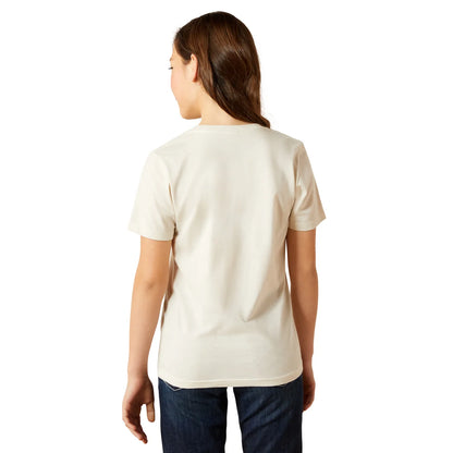 Ariat Girls Wild Like the West Short Sleeve Tee Natural