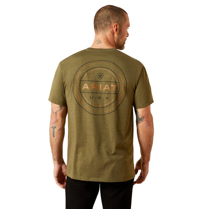 Ariat Men's Ropers Seal SS Tee - Military Heather