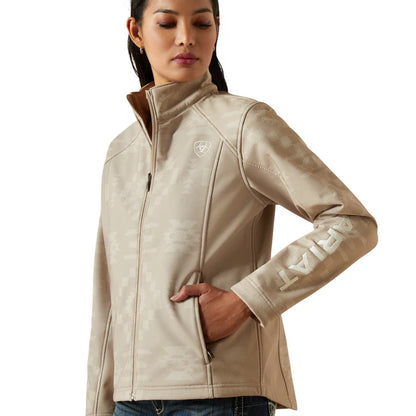 Ariat women's Logo Softshell print Jacket SW Cross Stitch