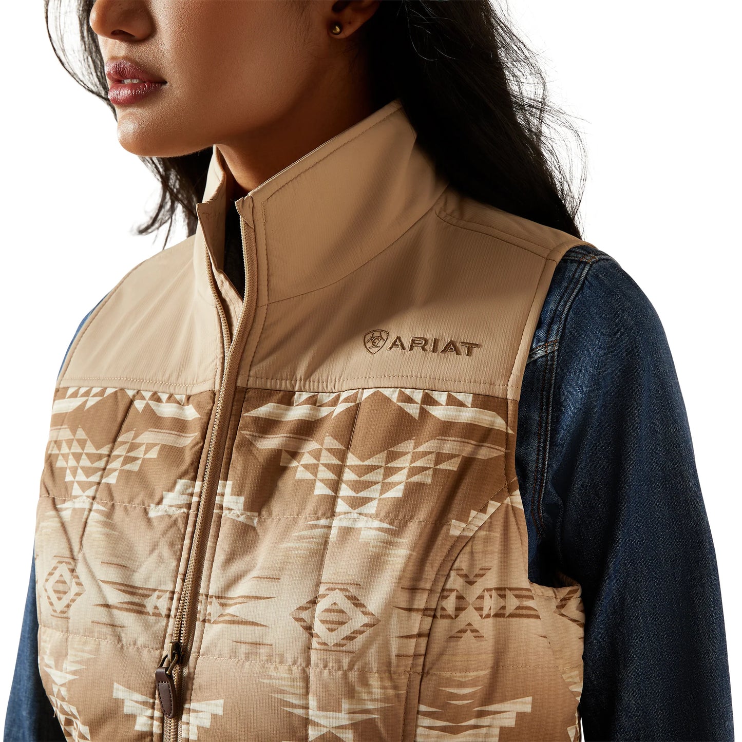 Ariat Ladies Crius Savannah Tan Dune Print Insulated Vest