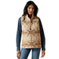 Ariat Ladies Crius Savannah Tan Dune Print Insulated Vest