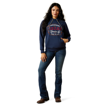 Ariat Women's Hoodie Emblem - Dress Blue
