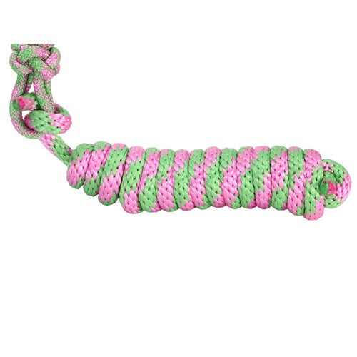 Fort Worth Rope Halter w/Lead - Pink/Lime