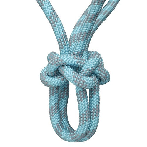 Fort Worth Hard Core Rope Halter - Teal/Grey