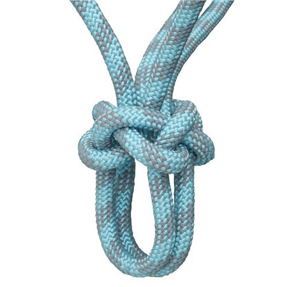 Fort Worth Hard Core Rope Halter - Teal/Grey