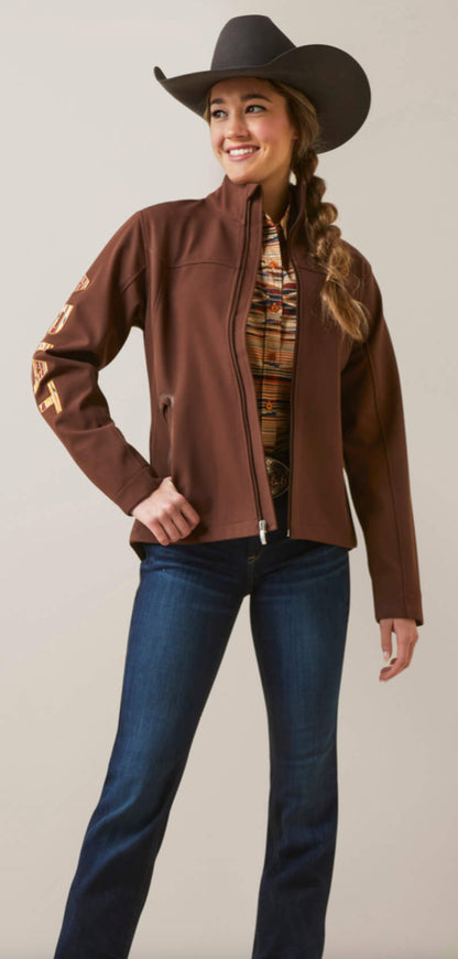 Ariat Women’s Team Logo Softshell Chimayo Jacket Shaved Chocolate