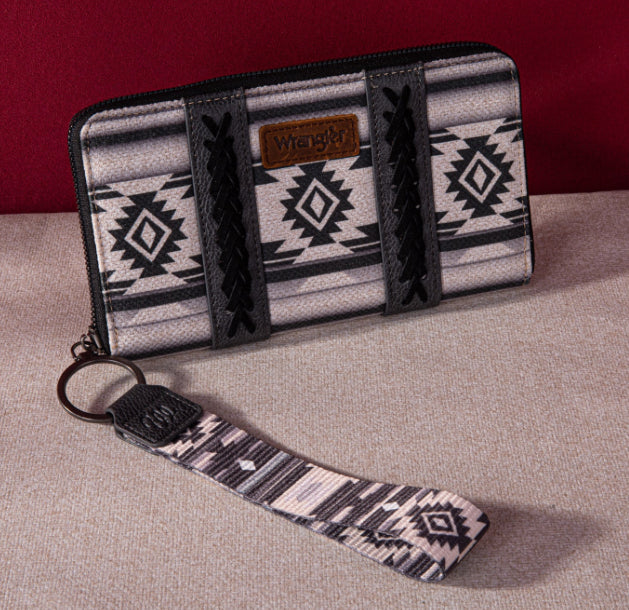 Wrangler Southwestern Art Print Wallet - Black