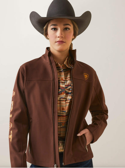 Ariat Women’s Team Logo Softshell Chimayo Jacket Shaved Chocolate