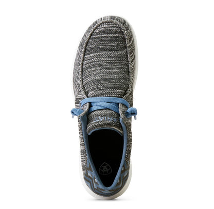 Ariat Men's Hilo Stretch Lace Heather Grey / Blue Aztec Print