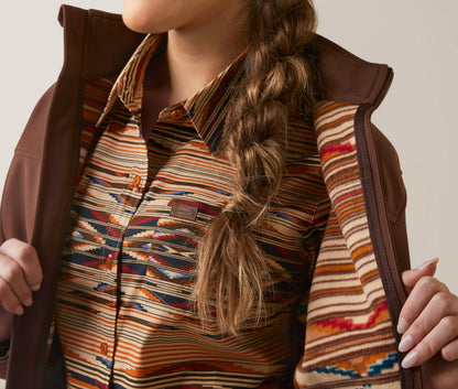 Ariat Women’s Team Logo Softshell Chimayo Jacket Shaved Chocolate
