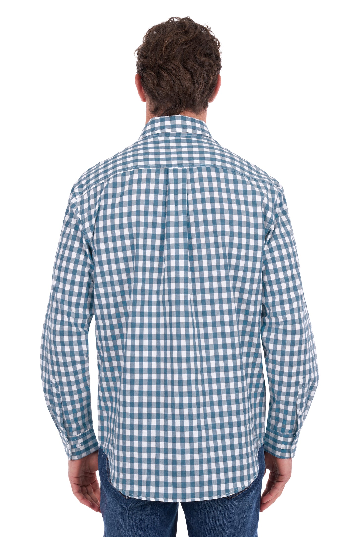 Men's River 1/2 PLKT Long Sleeve Shirt - Teal